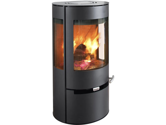 Aduro 9 Kaminofen 6 kW | Holzofen mit Stahlverkleidung Schwarz, EEK A+