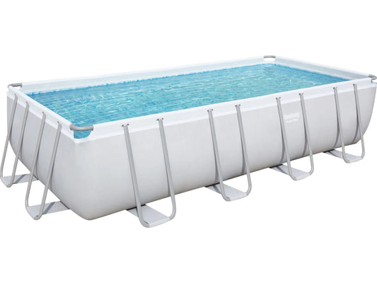 Bestway Power Steel Stahlrahmenpool-Set 549 x 274 x 122 cm | Rechteckig, Komplettset