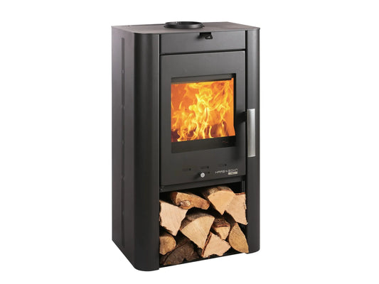 Haas+Sohn Kaminofen 6 kW | Robuster Holzofen, Gehäuse Stahl Schwarz