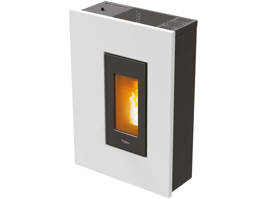 Pegaso Madison Pelletofen 5,3 kW | Automatischer Pelletkaminofen, Stahl Weiß