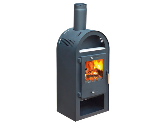 • ACCENTE Magna 3.0 UNI-1963 Kaminofen 7 kW | Holzofen, Gehäuse Stahl Schwarz
