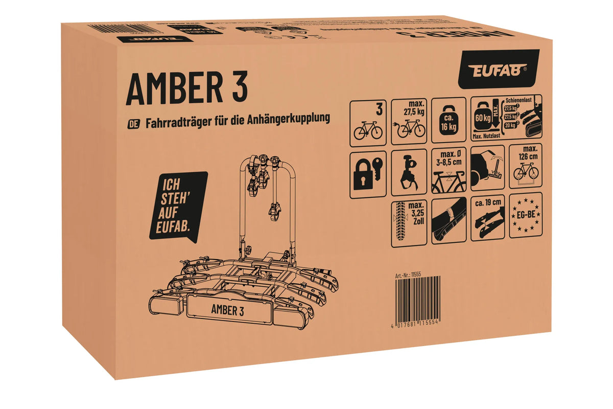Eufab Fahrradträger AMBER III für Anhängekupplung