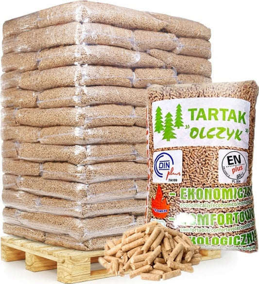Olczyk Holzpellets Premium | 975 kg Palette (65 Säcke) Holzbrennstoff für Pelletofen