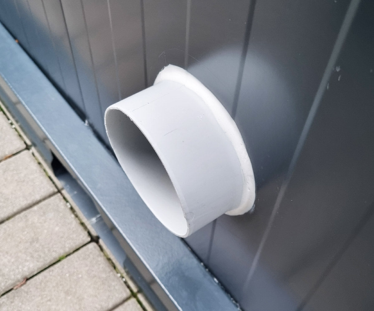 Mobiler Toilettencontainer - WC mit Waschbecken Pissoir und Durchlauferhitzer - Anthrazit