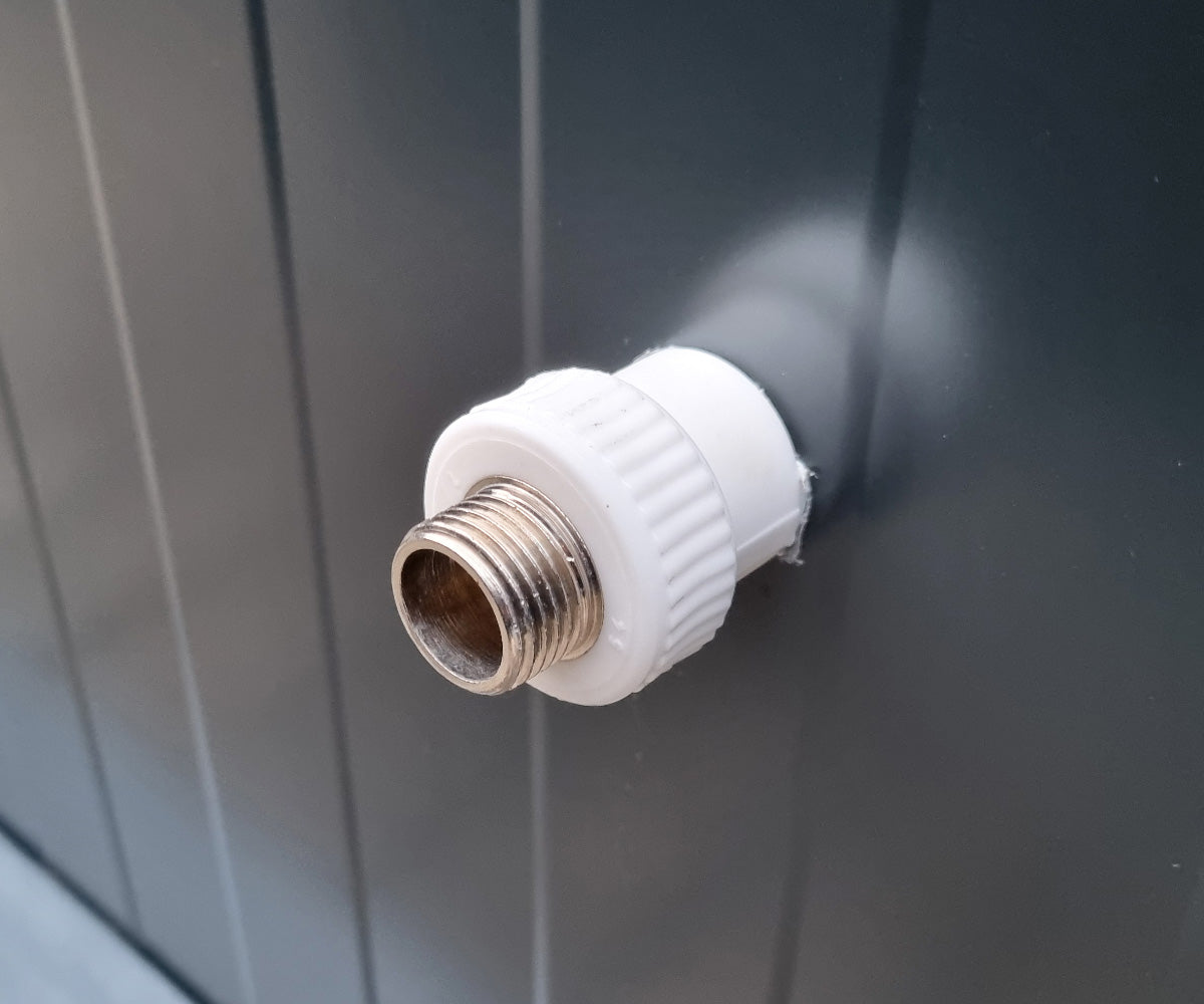 Mobiler Toilettencontainer - WC mit Waschbecken Pissoir und Durchlauferhitzer - Anthrazit